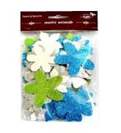 Kwiatki brokatowe 60szt