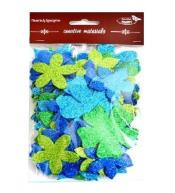 Kwiatki brokatowe 60szt