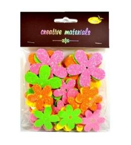 Kwiatki z pianki opalizującej wiosenne 56szt