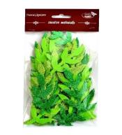 Gałązki brokatowe tonacja zielona 36szt