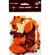 Listki brokatowe tonacja brązowa 60szt