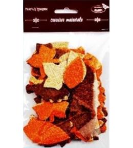 Listki brokatowe tonacja brązowa 60szt