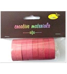 Taśmy papierowe różowe 10mm 8szt