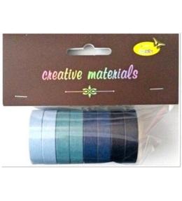 Taśmy papierowe niebieskie 10mm 8szt