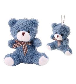 Miś przytulanka brelok niebieski 10cm