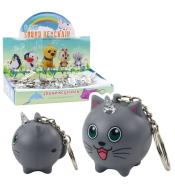 Brelok do kluczy jednorożec led szary