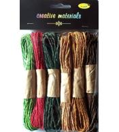 Sznurki papierowe 6 kolorów