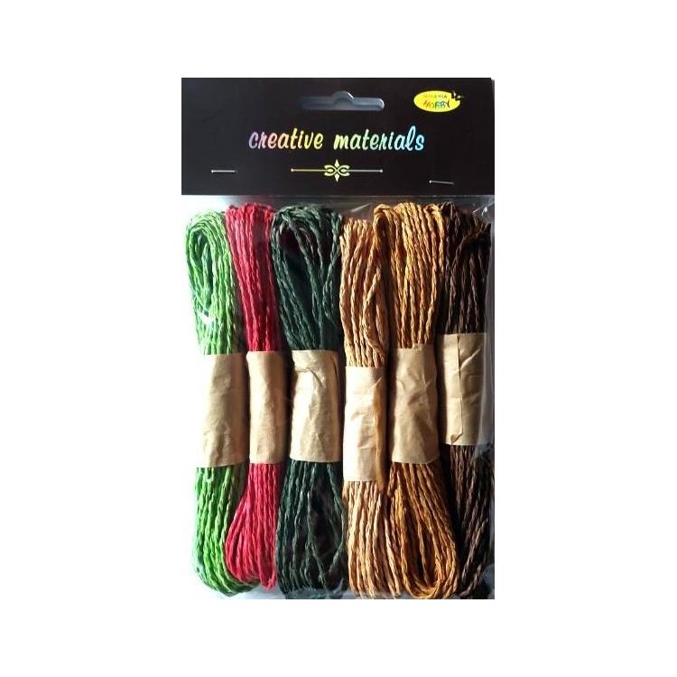 Sznurki papierowe 6 kolorów