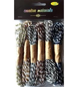 Sznurki papierowe duo 6 kolorów