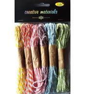 Sznurki papierowe duo 6 kolorów