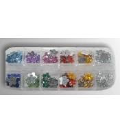 Kwiatki akrylowe 12 kolorów