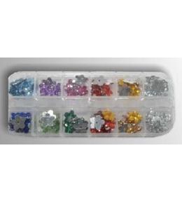 Kwiatki akrylowe 12 kolorów