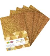 Arkusze piankowe A4 5szt brokat złote HAPPY COLOR