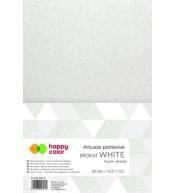 Arkusze piankowe brokat A4 białe 5szt. HAPPY COLOR