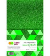 Arkusze piankowe brokat A4 zielone 5szt HAPPY COLO