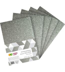 Arkusze piankowe A4 5szt brokat srebro HAPPY COLOR