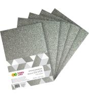 Arkusze piankowe A4 5szt brokat srebro HAPPY COLOR