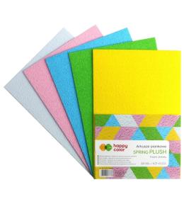 Arkusze piankowe A4 5 kol Spring Plush HAPPY COLOR