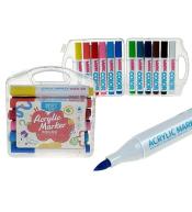 Flamastry akrylowe 12 kolorów