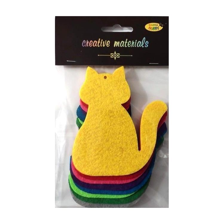 Koty z filcu 9x11cm 9szt