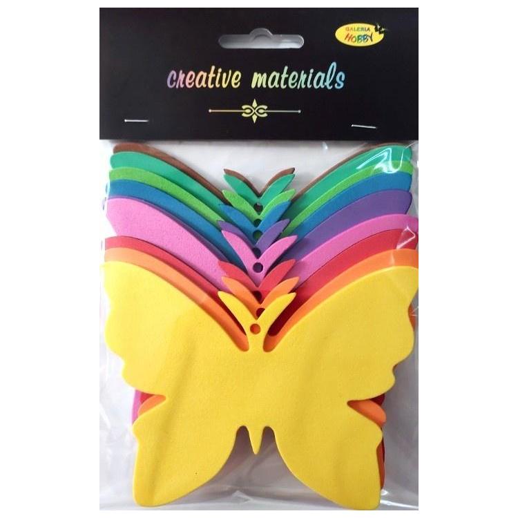 Motyle z pianki 11,5x8,5cm 9szt