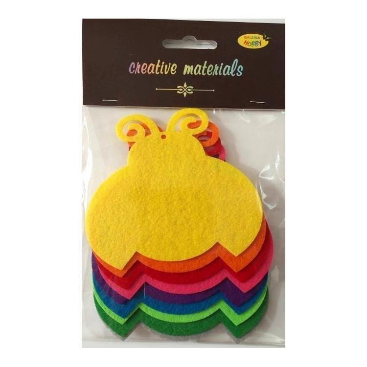 Biedronki z filcu 10,5x9cm 9szt