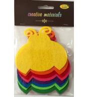 Biedronki z filcu 10,5x9cm 9szt