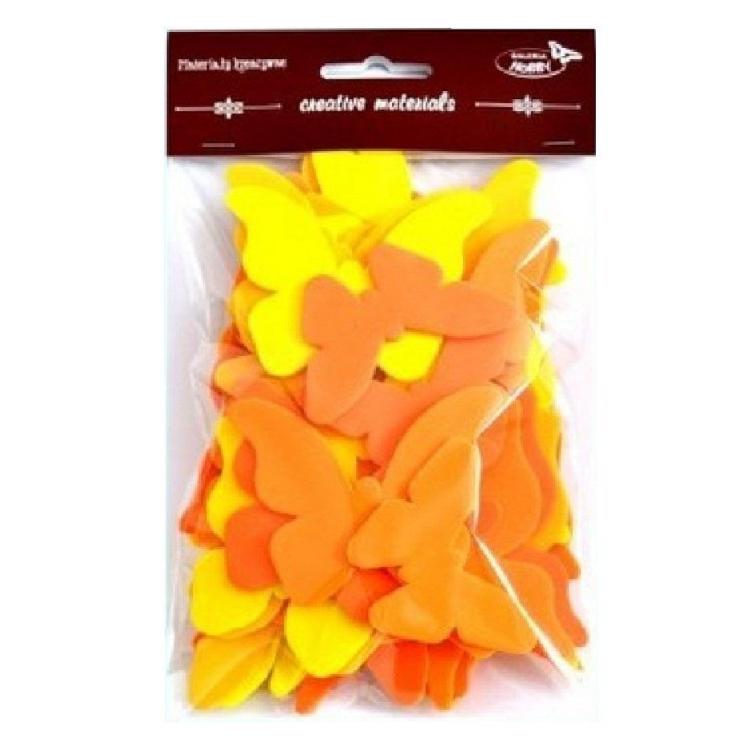 Motyle żółto-pomarańczowe 52szt