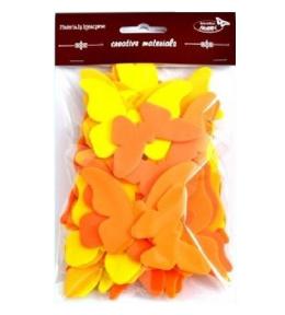 Motyle żółto-pomarańczowe 52szt