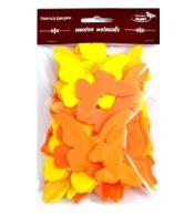 Motyle żółto-pomarańczowe 52szt