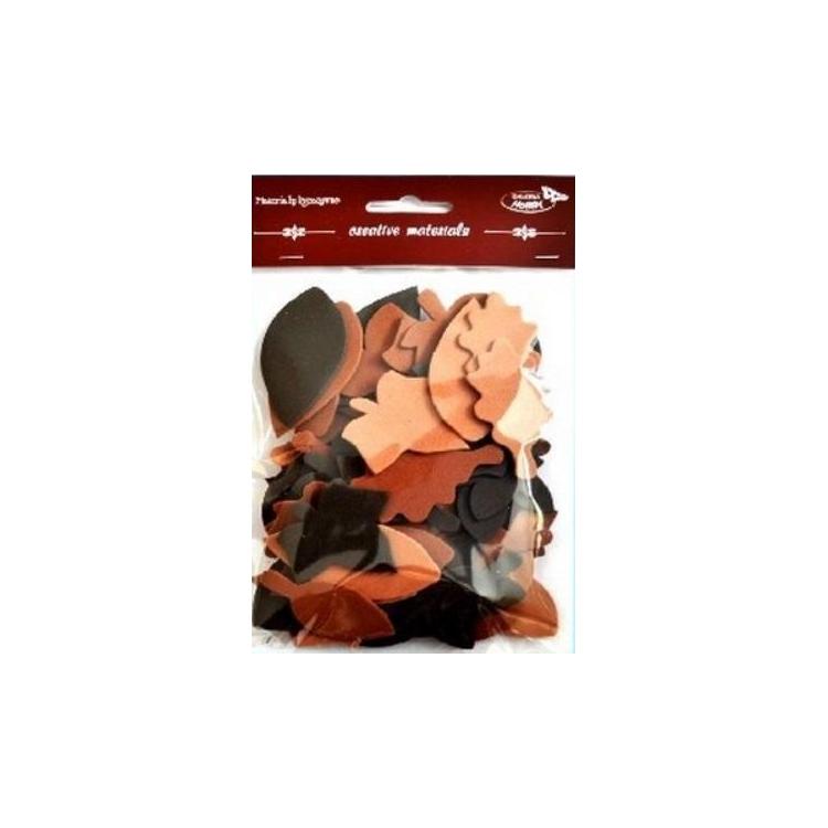 Listki tonacja brązowa 60szt