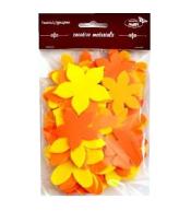 Kwiatki żółto-pomarańczowe 60szt