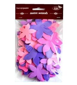 Kwiatki różowo-fioletowe 60szt