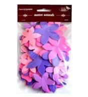 Kwiatki różowo-fioletowe 60szt