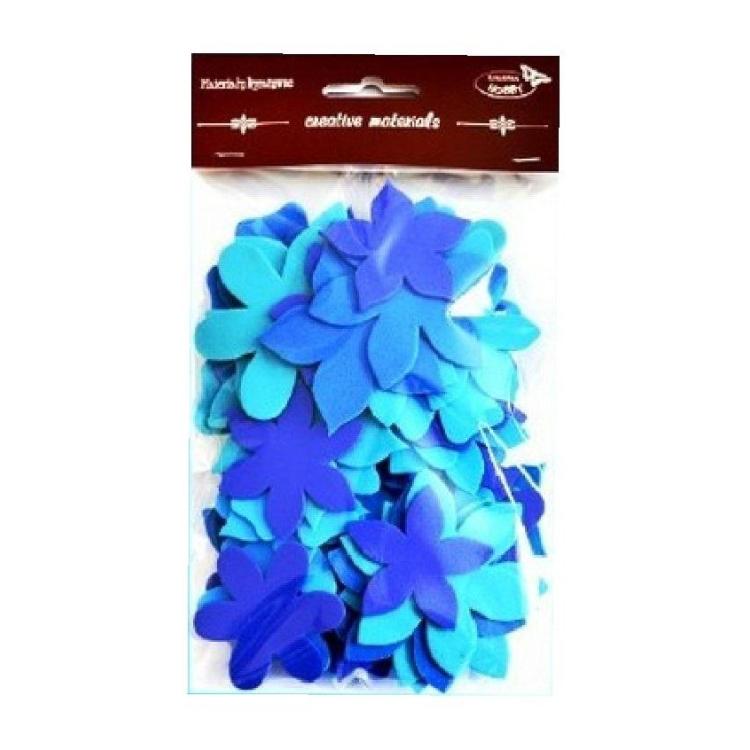 Kwiatki tonacja niebieska 60szt