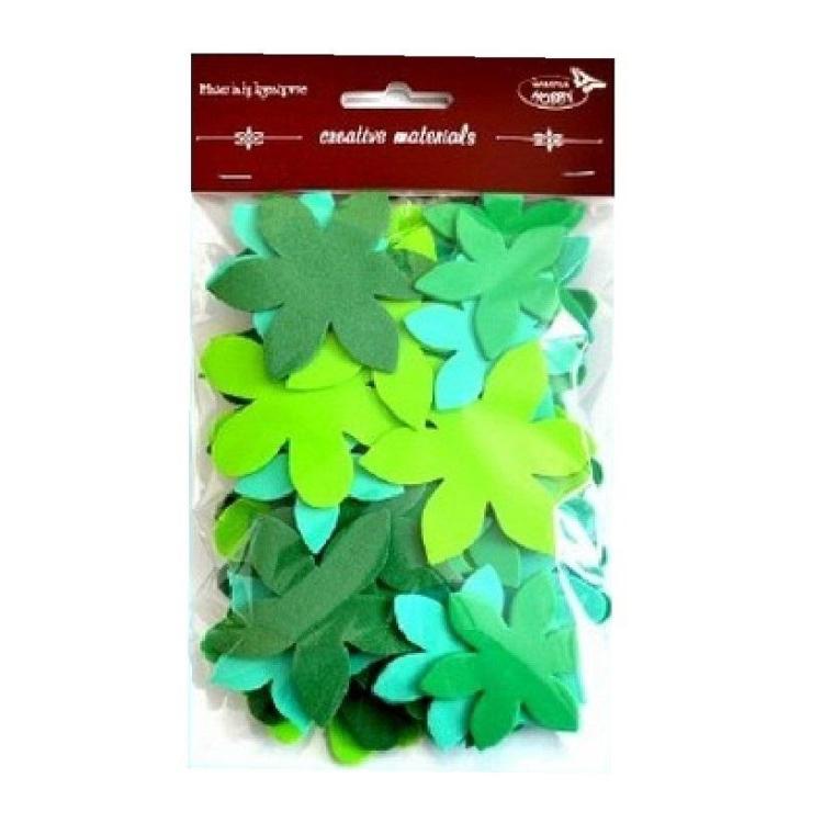 Kwiatki tonacja zielona 60szt