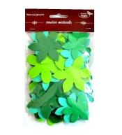 Kwiatki tonacja zielona 60szt