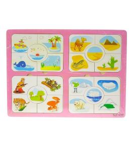 Układanka drewniana 4 obrazki