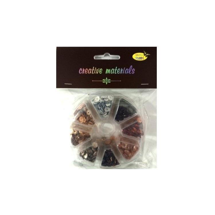 Cekiny 8 kolorów 6mm 40g