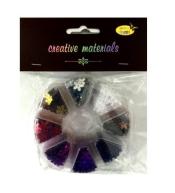 Cekiny kwiatki 8 kolorów 6mm 40g