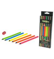 Zestaw 6 kredek trójkątnych z temperówką