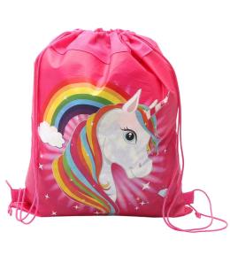 Worek na buty Jednorożec Tęcza różowy