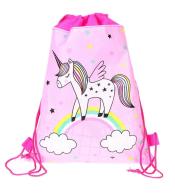 Worek na buty Jednorożec Tęcza różowy