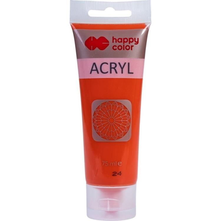 Farba akrylowa 75ml jasno czerwona HAPPY COLOR