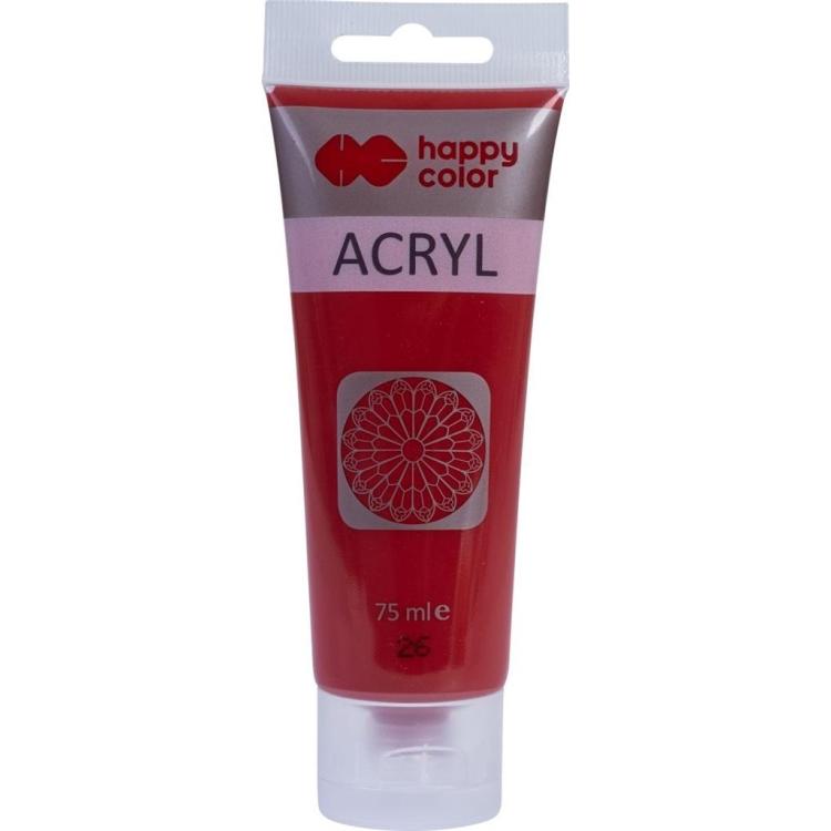 Farba akrylowa 75ml ciemno czerwona HAPPY COLOR