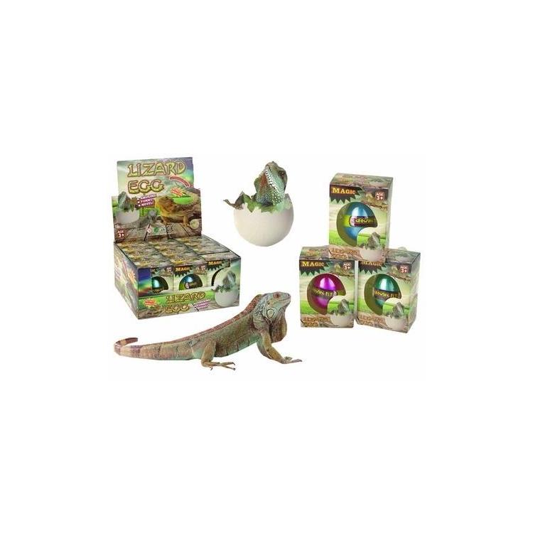 Wykluwające się magiczne jajko jaszczurki 6cm
