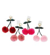 Brelok wisienki pluszowe MIX