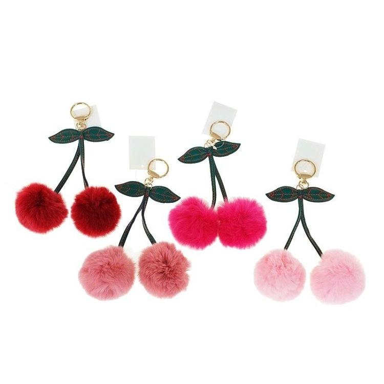 Brelok wisienki pluszowe MIX