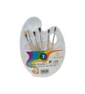 Zestaw pędzelków z paletą 7el