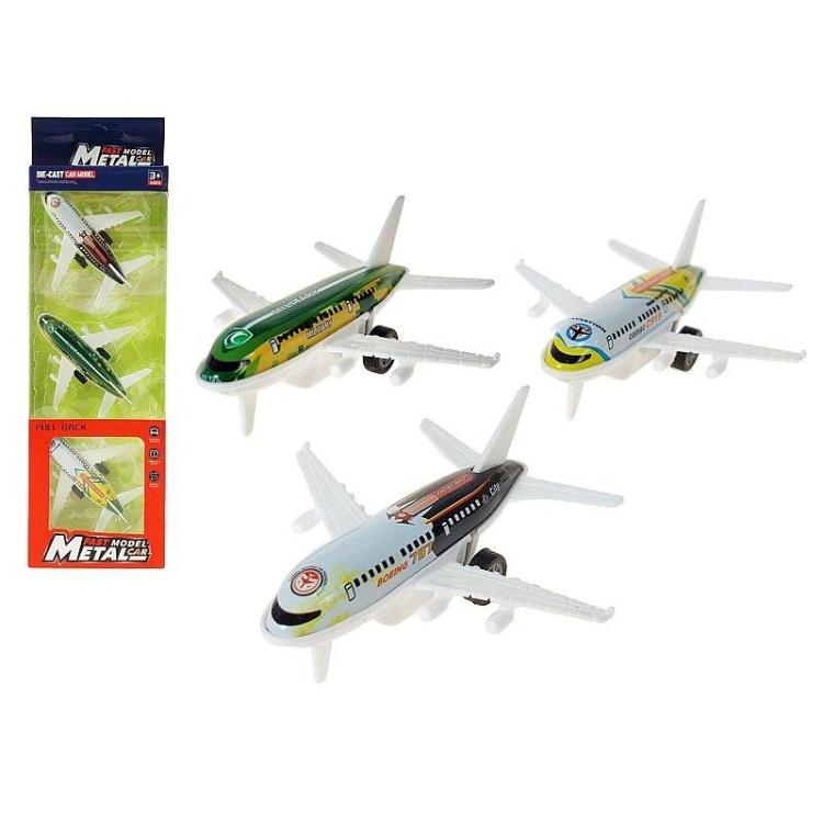 Samolot metalowy 3szt